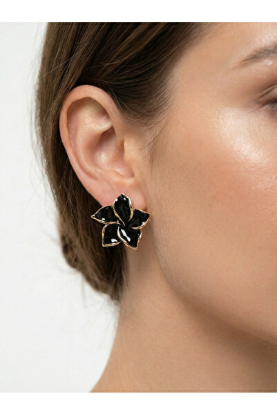 GLANZEND أقراط نسائية على شكل زهرة، أقراط فولاذية عصرية أنيقة ومفصلة التصميم
