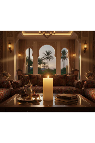 DUX شمعة عمودية فاخرة - 25 سم × 10 سم - شمعة ديكورية طويلة الأمد بدون رائحة ل...