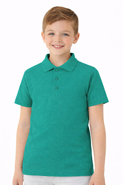 OEM Tricou scoala cu maneca scurta, BAIETI, tip polo, JADE