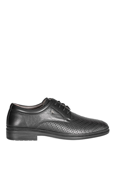SOLMAZ Dimport 107H Black Genuine Leather Men's Shoes