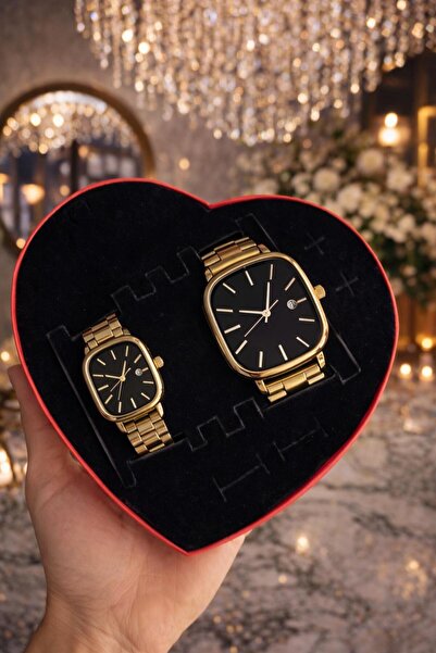 LOOQ Lover's Combination Women's & Men's Wristwatch in Heart-Shaped Box