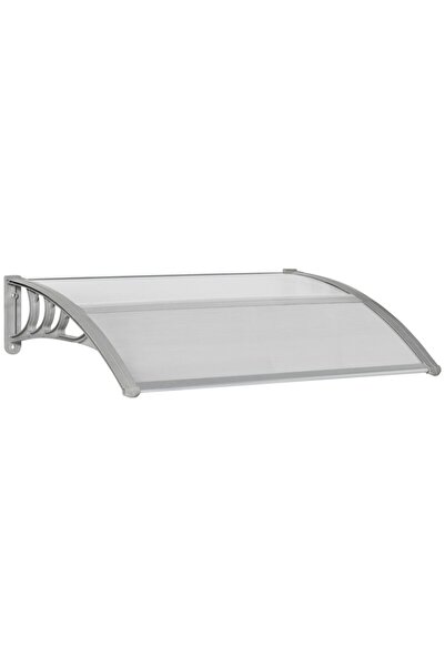 Mercaton Awning made of Polycarbonate 5 mm, 850 g/m² and Aluminum, Transparen...