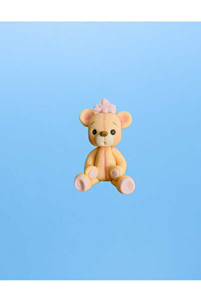 FigurinArt Γλυπτό από ζαχαρόπαστα - Μικρό κορίτσι αρκουδάκι - Χειροποίητο