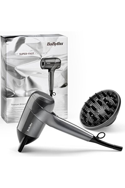 BABYLİSS Uscator de par D6200DE Titanium Shine, ψηφιακός κινητήρας υψηλής ταχ...