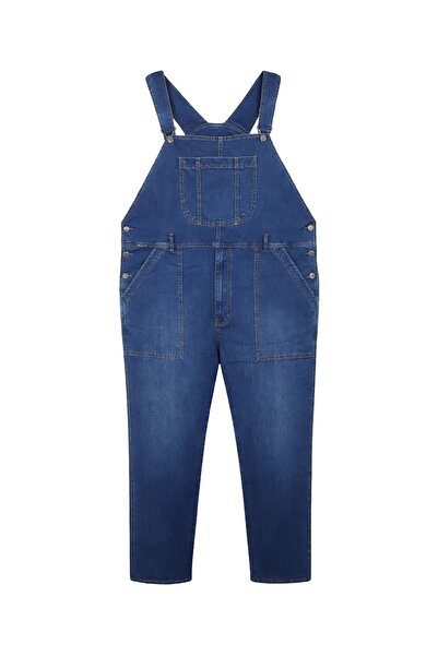 tambattal Large Size Gardener Pants (Jean Bahçıvan) Fabris Blue