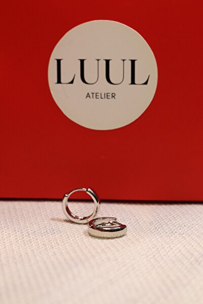 LUUL ATELIER XUPİNG Basic Minimal Gümüş Halka Çelik Küpe