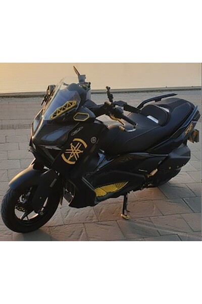 YSGMOTOPARTS Yamaha Logo Sticker Stiker Seti 2 Adet Reflektif Xmax-Nmax Sarı ...
