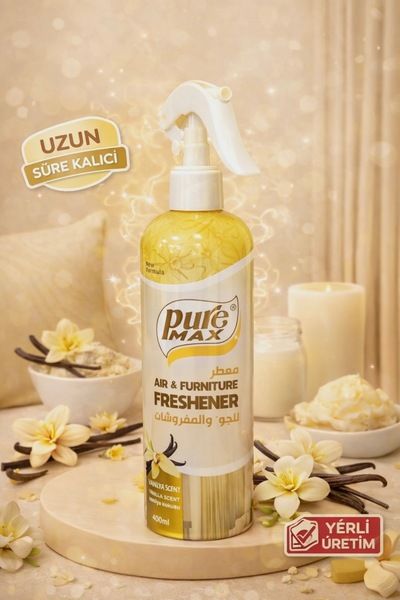 best of cosmetic-pure max Vanilyalı oda kokusu 400ml oda-ofis-araba-lavabo-de...