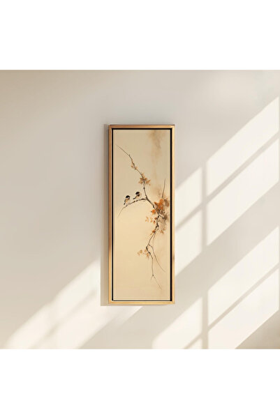 Tuba Decor Tek Parça Gerçek Ahşap dikey Panorama Çerçeveli Tablo renkli tablo...