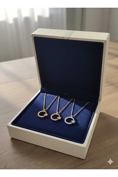 Papatya Silver 925 Ayar Ay Yıldız Kolye.rose.gold.rodaj