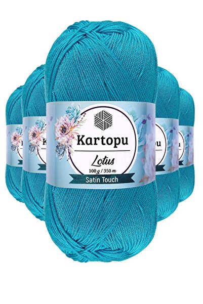 Kartopu 5 bucăți Lotus Bikini Bustieră Bluză Mesh Yarn K512 Turcoaz