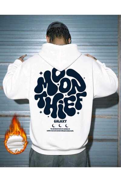 DİVİN Hanorac unisex cu glugă, imprimat, supradimensionat, cu mesajul „Worth It”