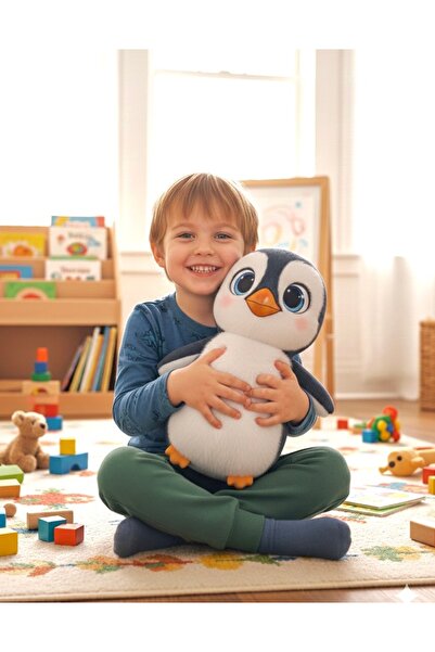 Kokoş İşler Yumuşacık Uyku Arkadaşı Sevimli Peluş Penguen