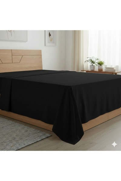 MELONIE Cearșaf plat supradimensionat din bumbac, fără elastic, 240x260