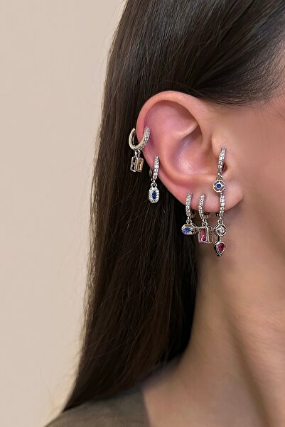 Okko Store Colorful Stones 6-Piece Earrings