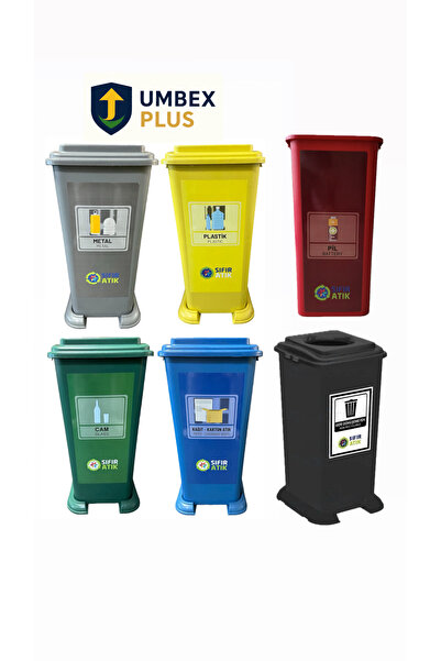 UMBEX PLUS UMBEX 70 Litre Plastik Lüx Geri Dönüşüm Kutusu Geri Dönüşüm Kovası...