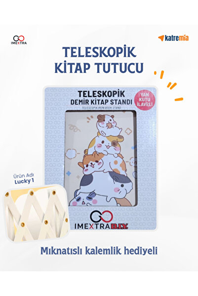 KATREMİA IMEXTRA-Držač za knjige-Podesivi teleskopski metalni stoni stalak za...