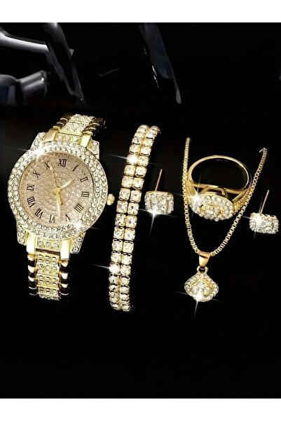 VEYA مجموعة ساعات وإكسسوارات نسائية أنيقة – 7 قطع