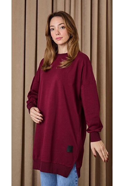 Puane Soul Organic Cotton Crew Neck Two Thread Red Tunic
