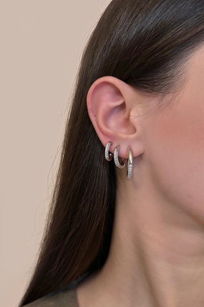 Okko Store Stone Rings 3-Piece Earrings