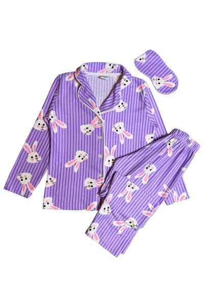 Fil Kids Set de pijamale pentru fete, din țesătură din bumbac și piele întoar...