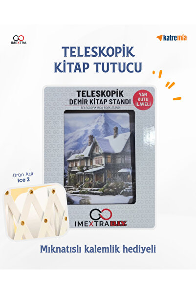 KATREMİA IMEXTRA-Držač za knjige-Podesivi teleskopski metalni stoni stalak za...