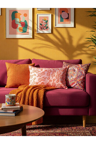 Tiger Pattern Pink Red Double Sided Suede Cushion Cover - 30x50cm - Decorative Cushion Cover