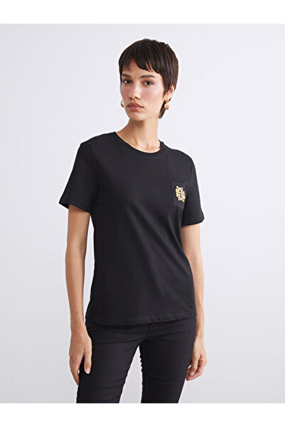 LC Waikiki I Zero Roba Collar Metal Ornament Detailed Women's T-Shirt from Fr...