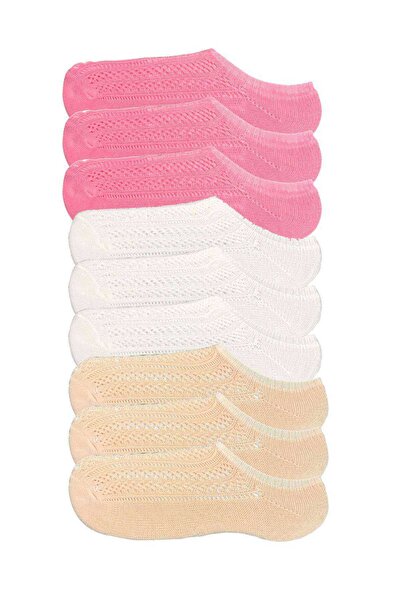 Mestore 9 Pieces Women's Sneaker Lace Mesh Cotton Soft Socks