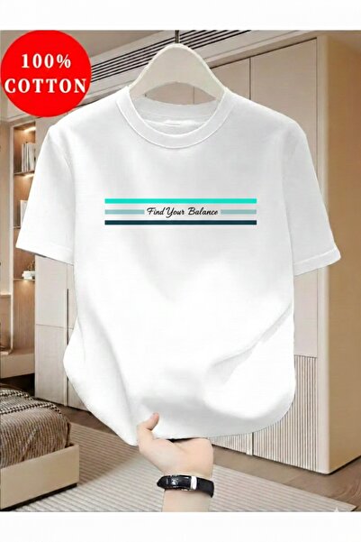 gencerco Unisex Find Your Balance Baskılı Regular Tişört