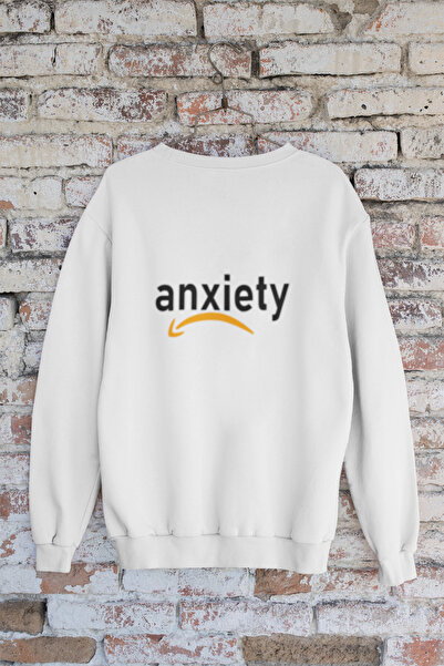 MG Anxiety Printed Cotton Long Sleeved 3-Thread Shardoon Unisex Sweatshirt