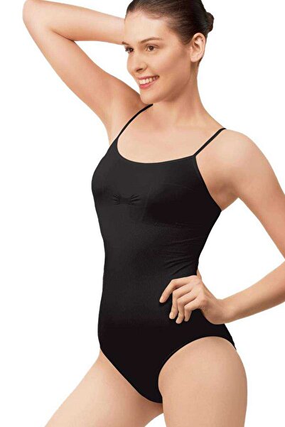 Mestore Elit Life Women's Black Thin Seamless Strap Bodysuit Undershirt 874