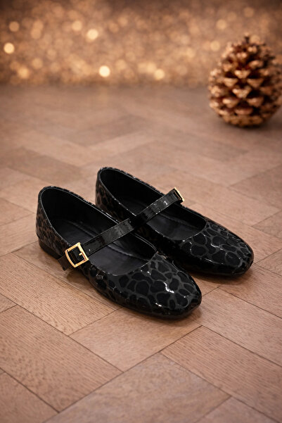 Behtah Kundura Women's Leopard Patterned Ballerinas with Stylish Buckle Ortho...