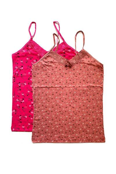 Mestore 2 Pieces Women's Strappy Patterned Athlete Lacy Cotton Combed Cotton ...