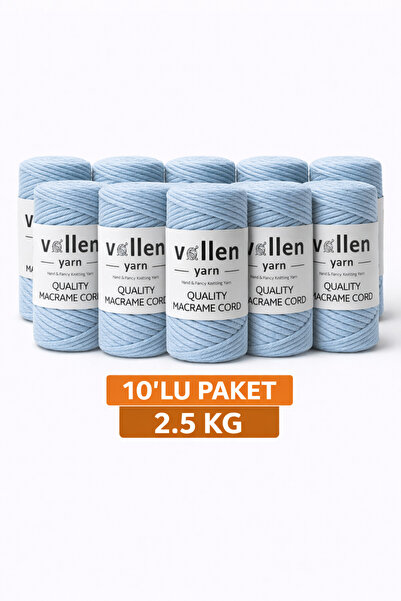 vollen yarn Сканована макроме-нитка 3 мм Сканована бавовняна макроме-нитка, п...