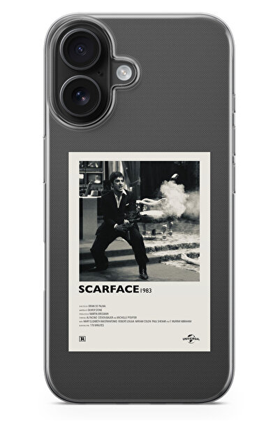 moonset Iphone 16 Uyumlu Baskılı Yumuşak Silikon Şeffaf Telefon Kılıfı