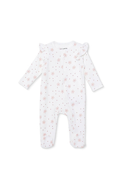 ebebek Hello Baby HelloBaby HelloBaby Kız Bebek Patikli Tulum Çiçek Baskılı F...