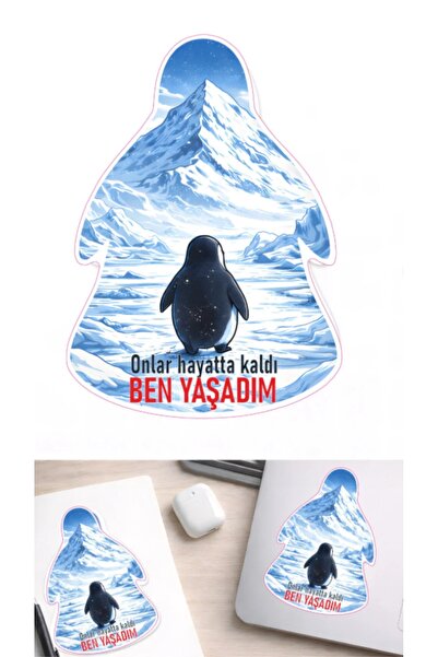 ÖZGÜL REKLAM Onlar Hayatta Kaldı Ben Yaşadım Penguen Etiketi 2 Adet - Motivas...