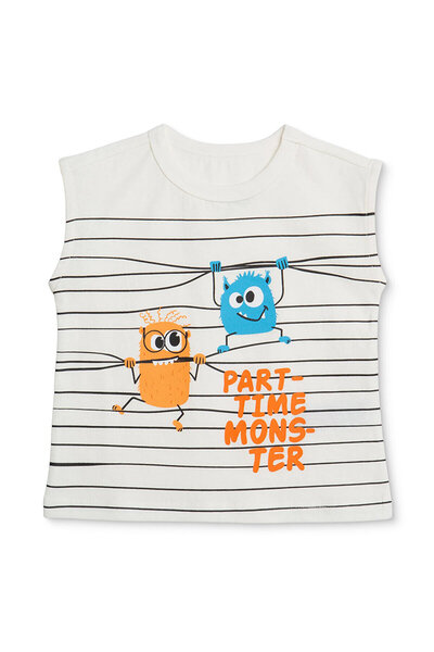 ebebek Hello Baby HelloBaby HelloBaby Erkek Bebek Atlet Tshirt Çizgili Bisikl...