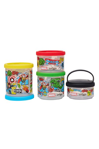 SMIGGLE Marvel Large Snack Storage Containers – Black