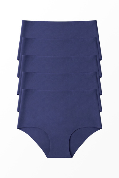 Stoykis 5 Pieces Laser Cut Seamless High Waist Women's Panties Set - Extra Fl...