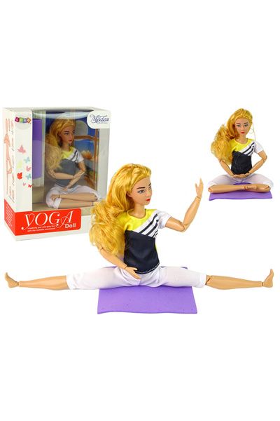 Three top online Постелка за йога бебешка кукла с дълга руса коса