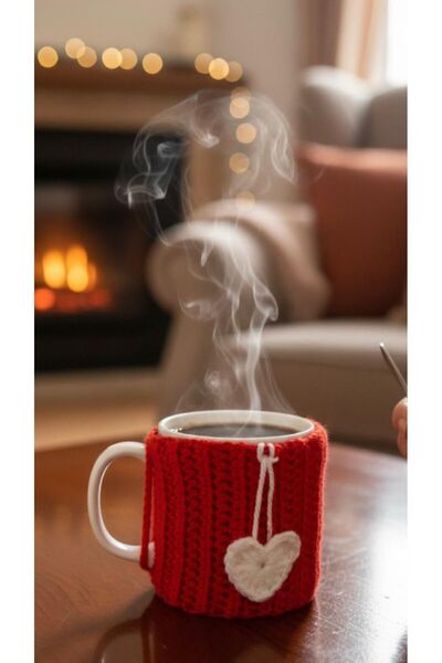 Charme Elegant غطاء كوب محبوك يدويًا