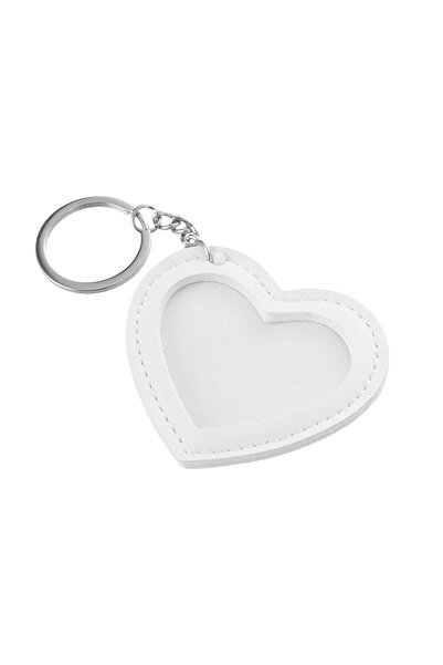 OEM Eco-Leather Keychain with Photo Insert, Heart Shape – Personalized Gift