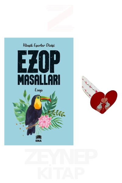 Ema Kitap Ezop Masalları (Klasik Eserler Dizisi) Kalp Ayraç Hediye