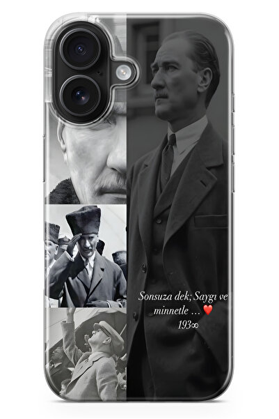 moonset Iphone 16 Plus Uyumlu Baskılı Yumuşak Silikon Şeffaf Telefon Kılıfı