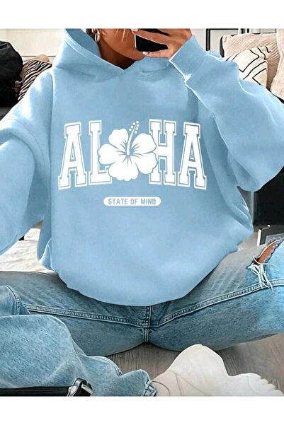 DİVİN Aloha Casual Oversize Sweatshirt