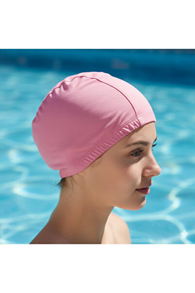 tayuya Pembe Renk Ultra Esnek Kumaş Yüzücü Bonesi - Saç Çekmeyen Rahat Kesim ...