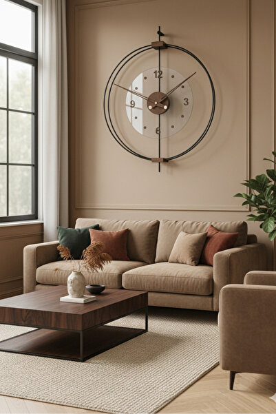 SEVİNÇ KONSEPT Siyah Rosa Ceviz Rakamlı – Çift Çemberli (Büyük Boy 50 * 65 CM...