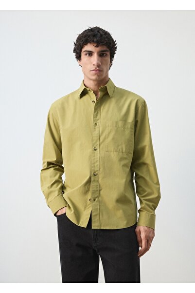 MANGO Man %100 pamuklu rahat kesim gömlek